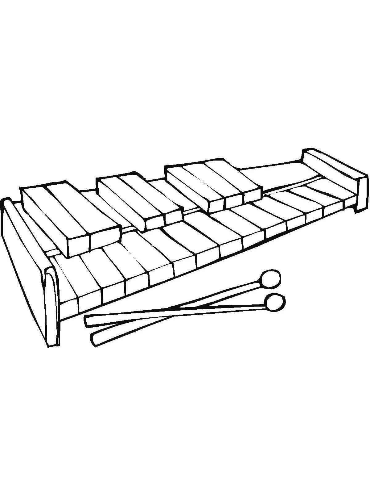Xylophone bright coloring for the little ones