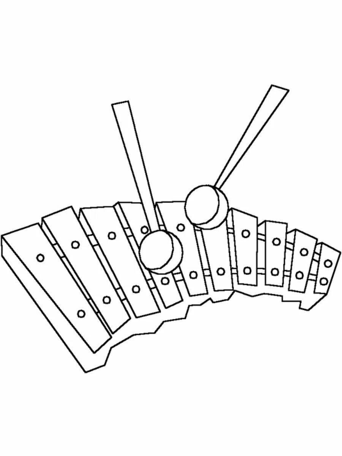 Great xylophone coloring book for kids