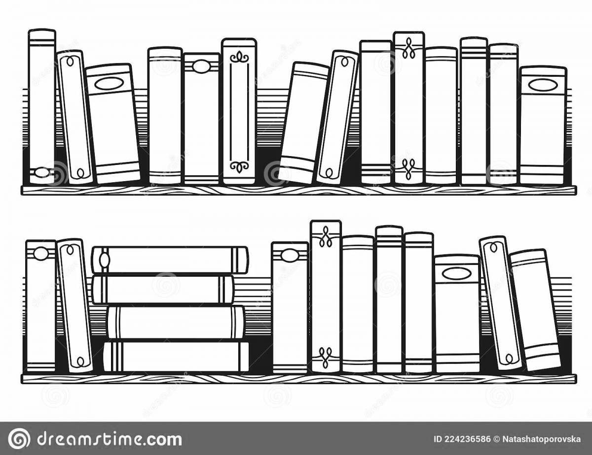 Exquisite bookshelf coloring book