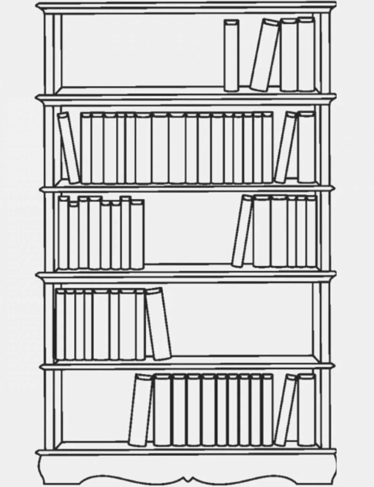 Fun coloring bookcase