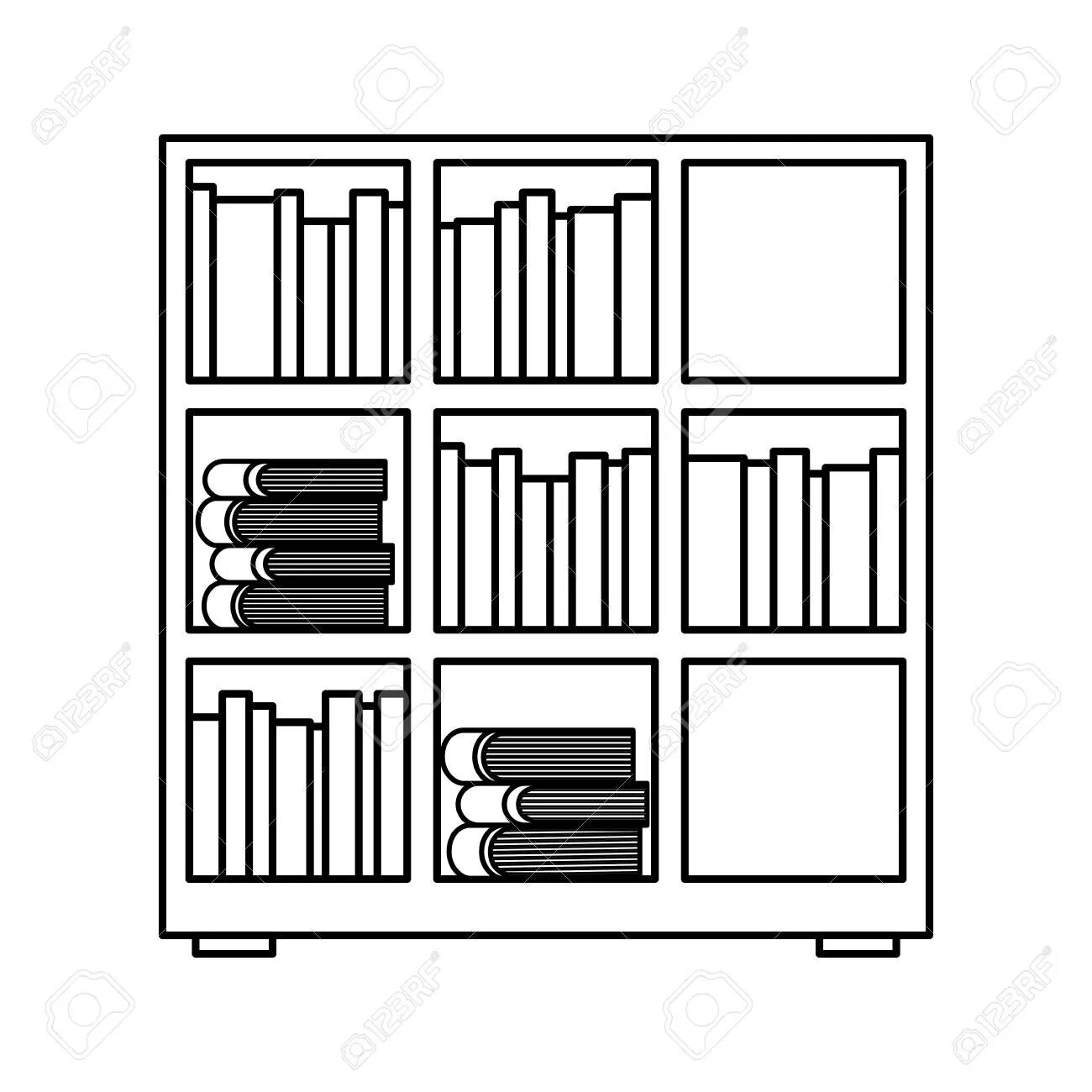 Generous Bookcase coloring page