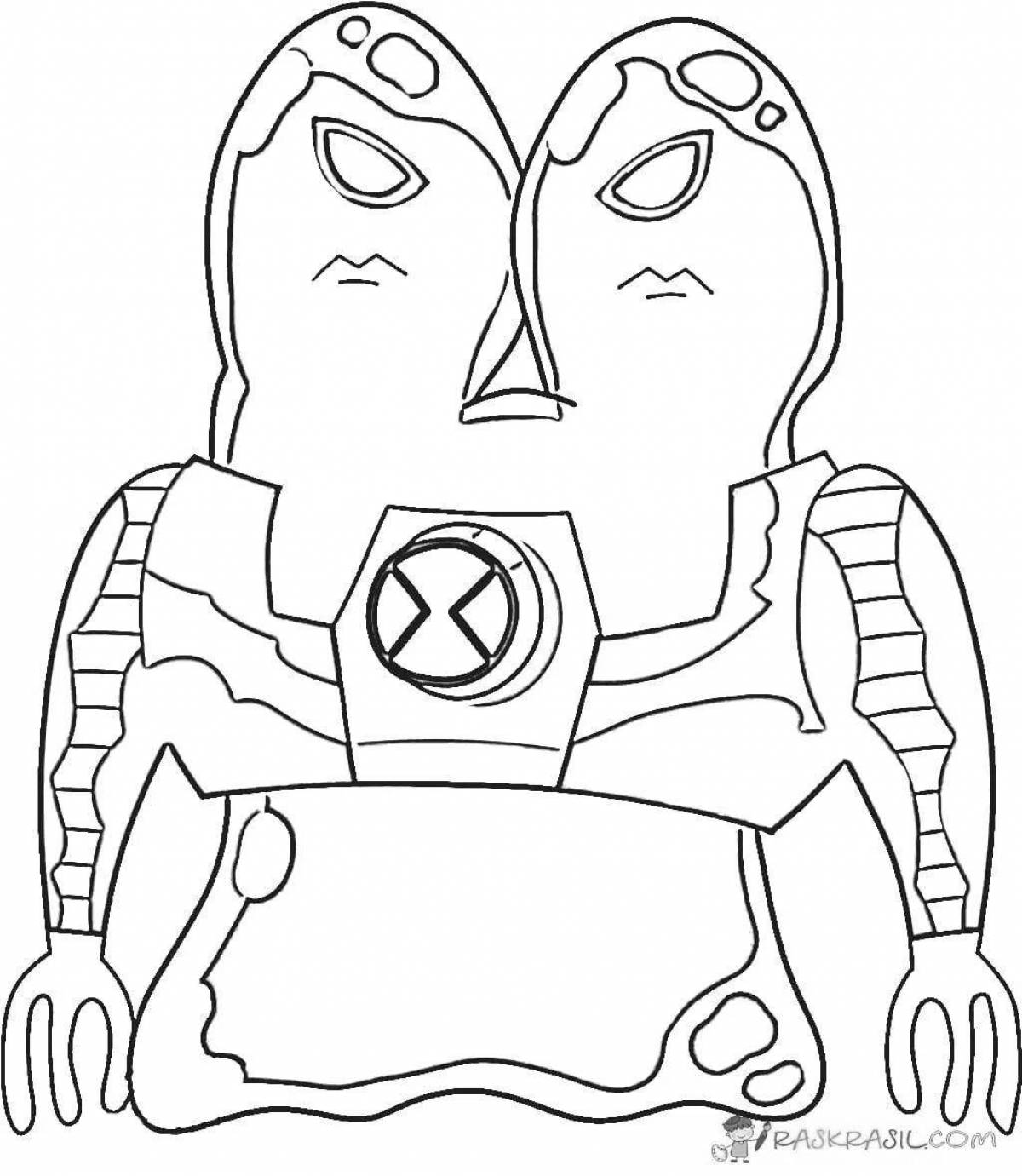 Funny ben 10 omnitrix coloring book