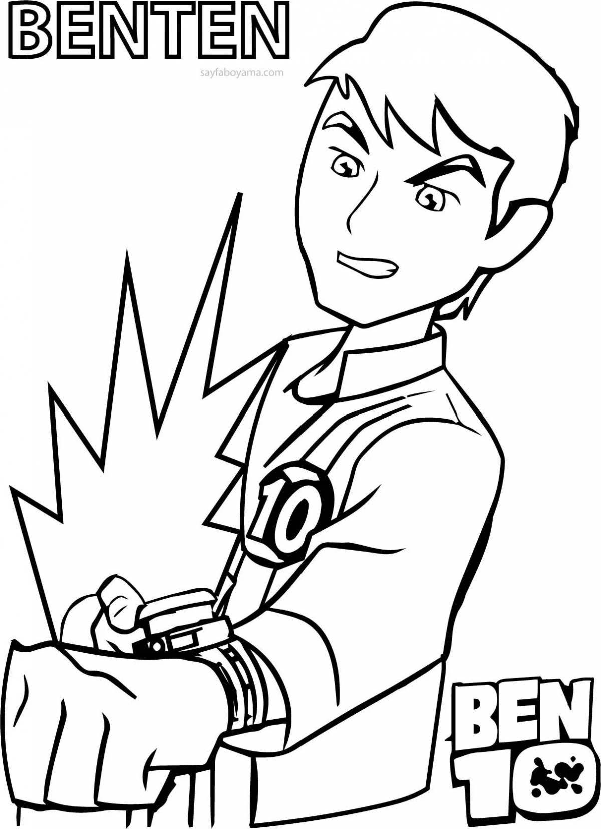 Coloring book fabulous ben 10 omnitrix