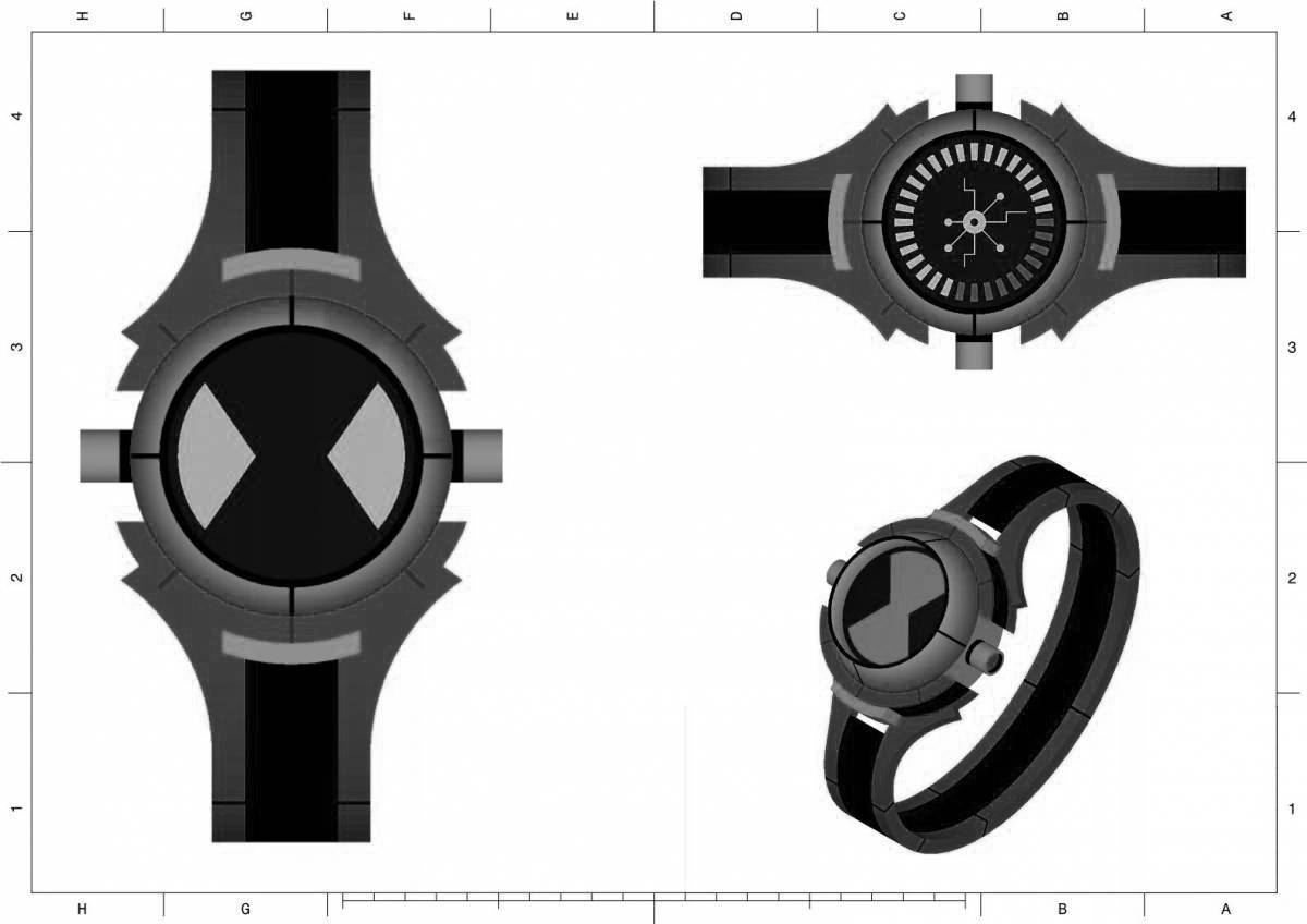 Omnitrix Outstanding Ben 10 coloring page