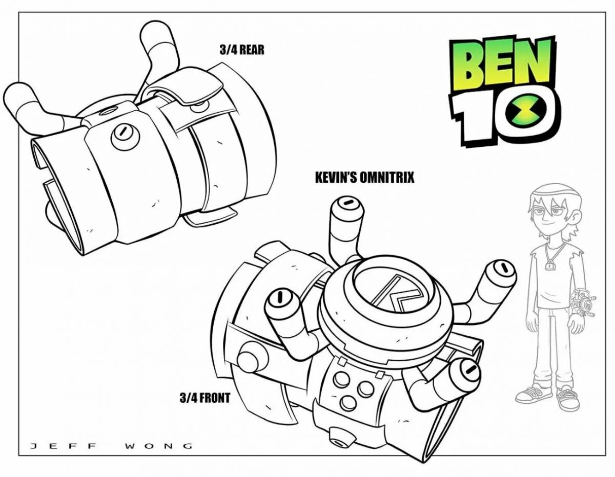 Bright ben 10 omnitrix coloring book