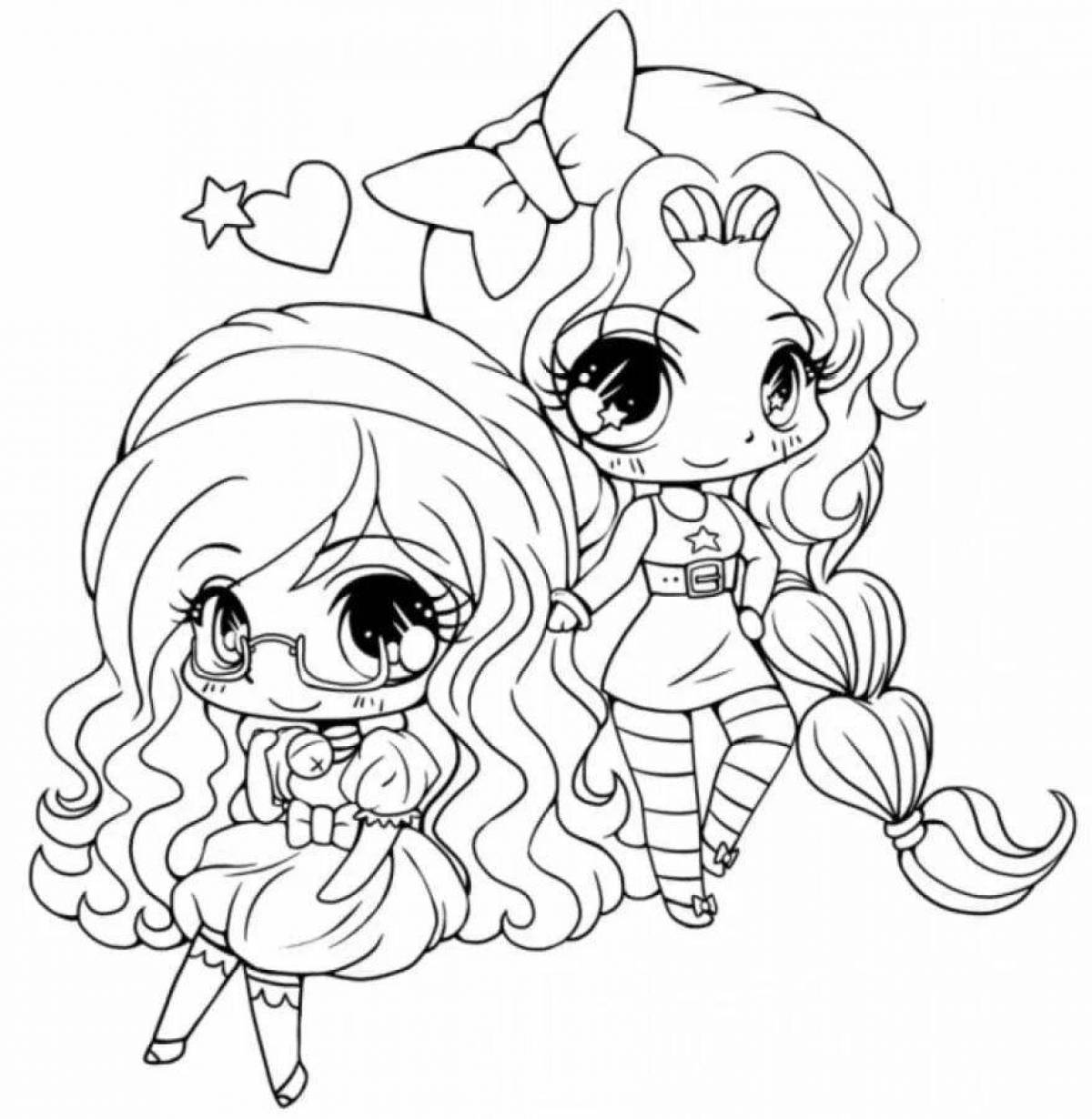 Coloring doll magical cave club