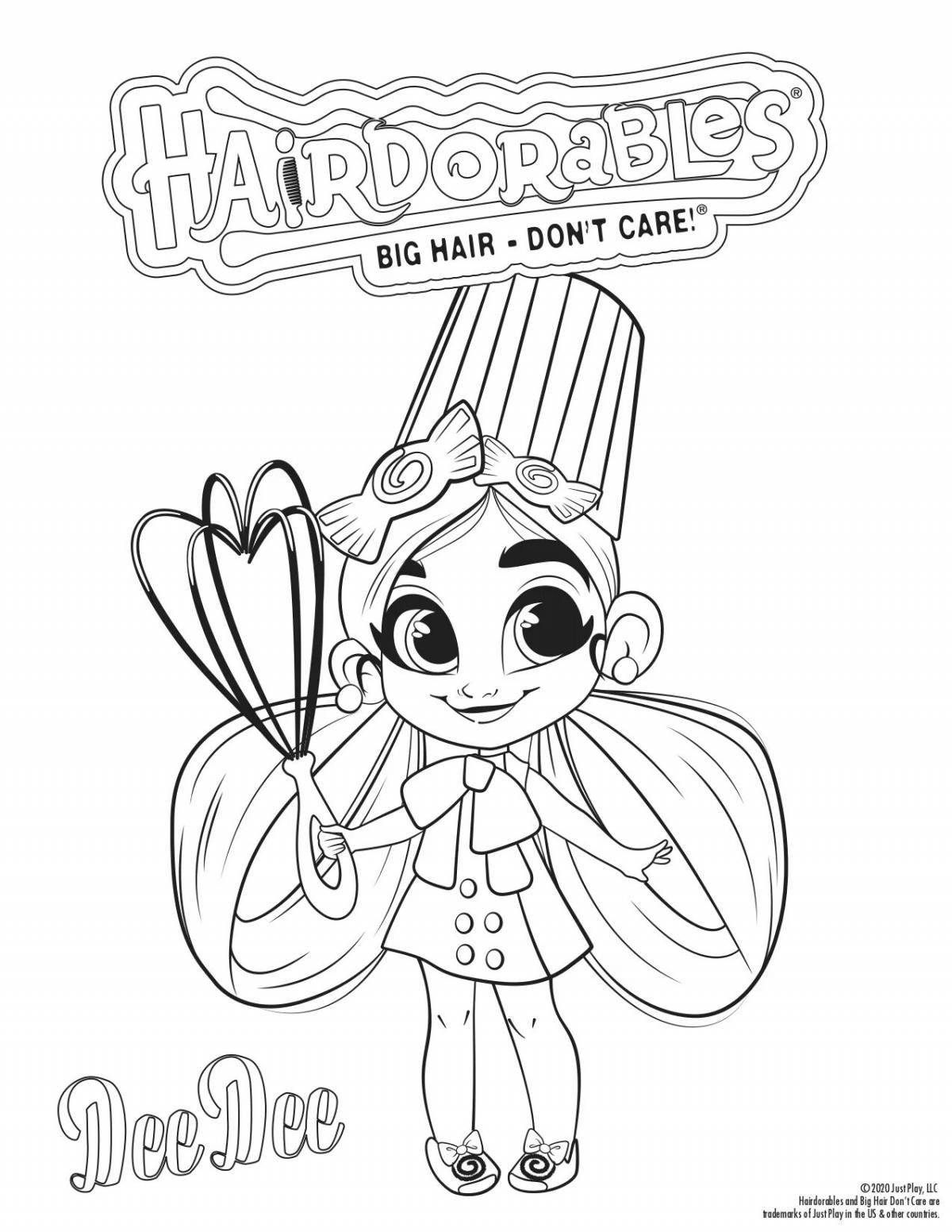 Coloring page fancy dolls from the cave club