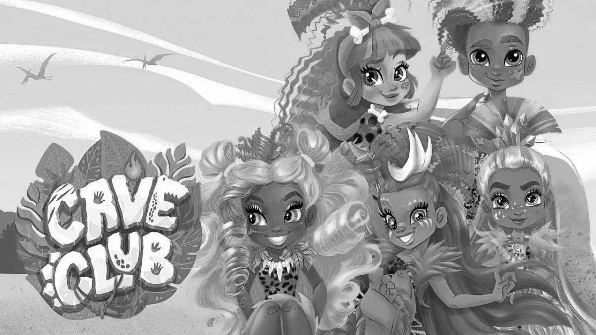 Glorious cave club dolls coloring page