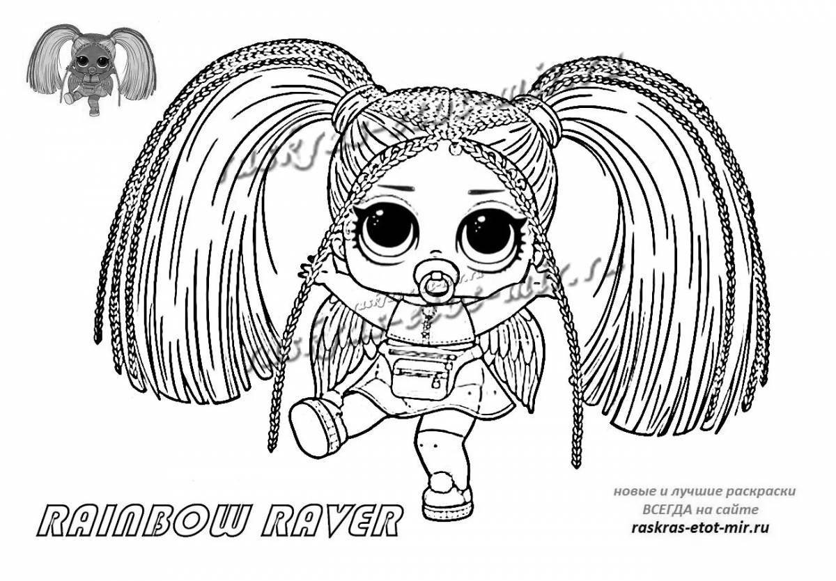 Marvelous cave club doll coloring page