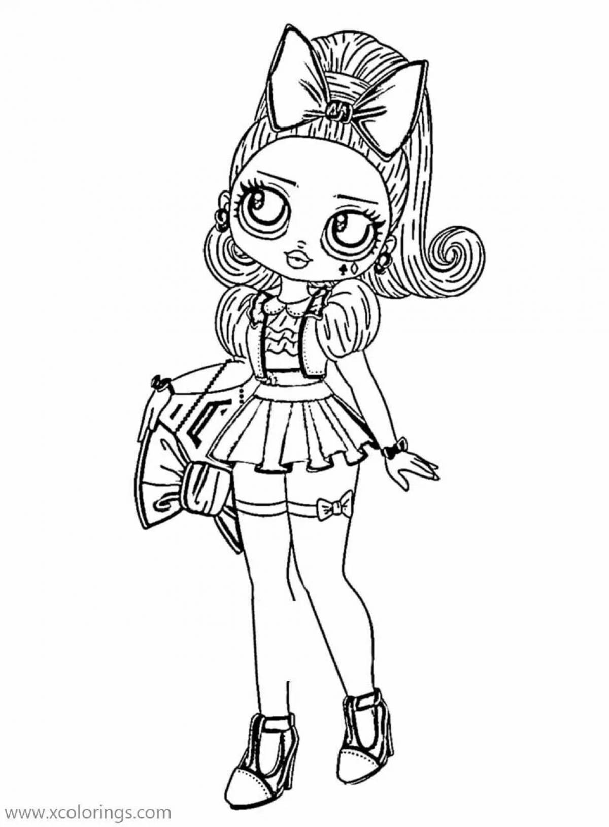Glitter cave club doll coloring book