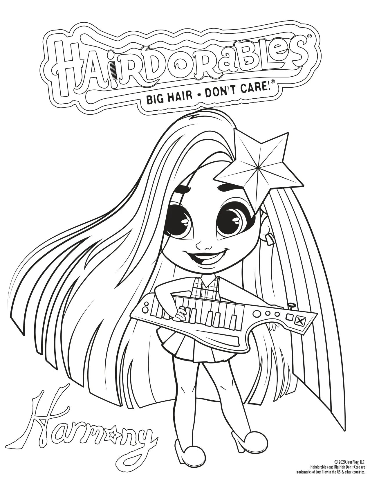 Glowing cave club dolls coloring page
