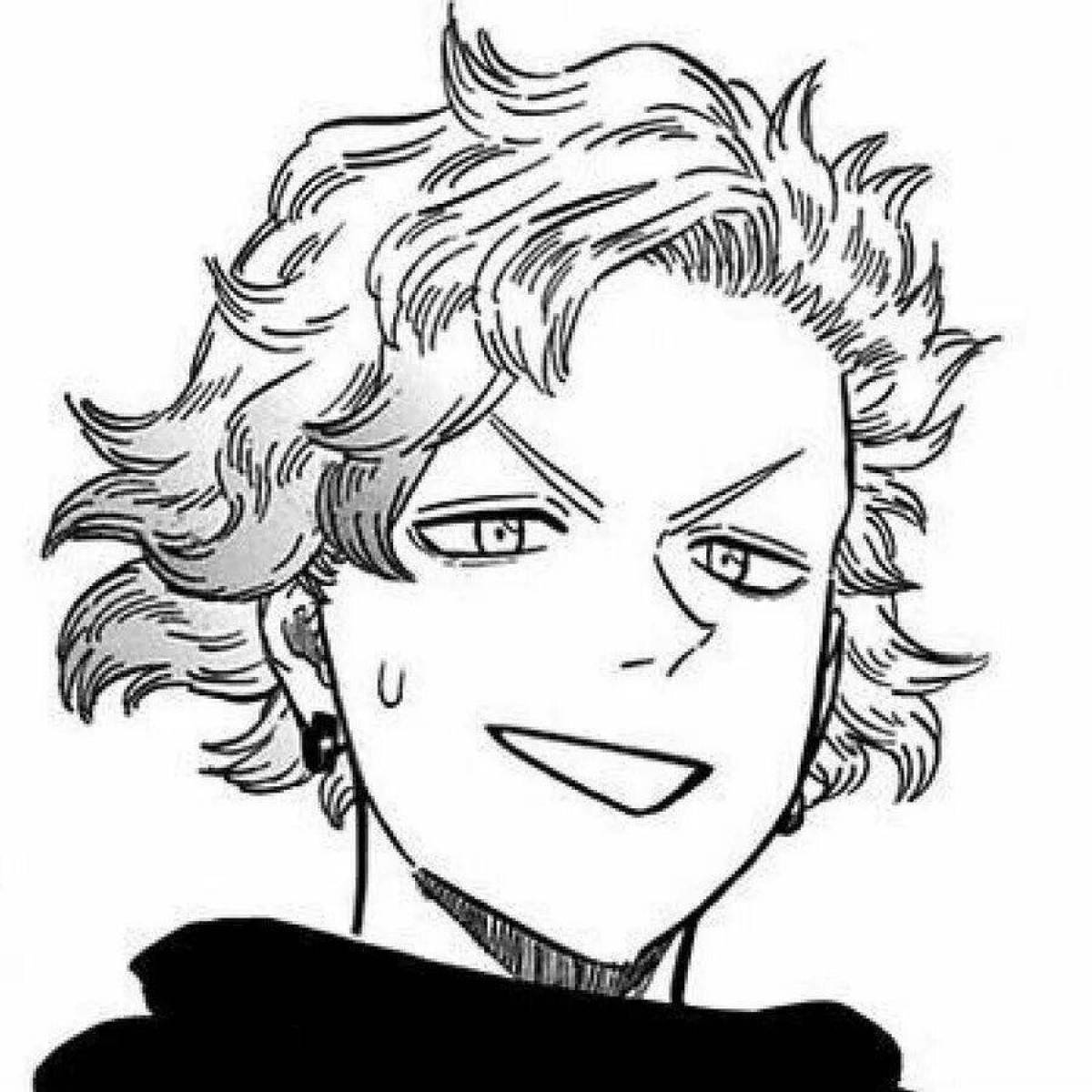 Mysterious coloring anime black clover