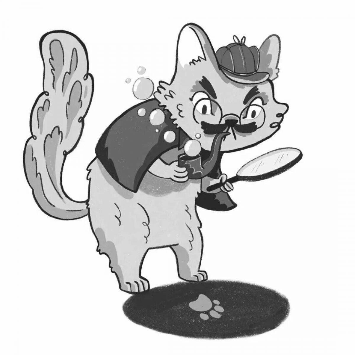 Раскраска игривая кошка уинстона черчилля