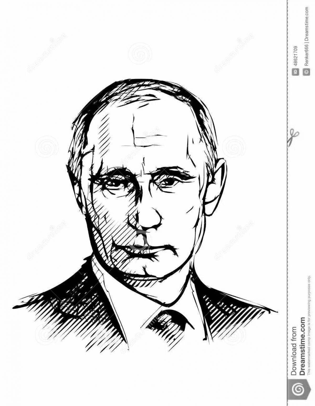 Great coloring Putin Vladimir Vladimirovich