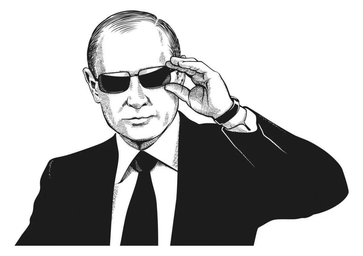 Amazing coloring Putin Vladimir Vladimirovich