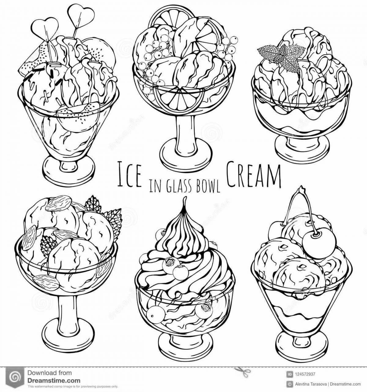 Joyful anti-stress food ice cream
