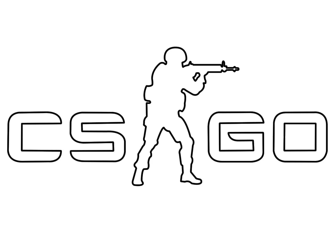 Awesome standoff 2 logo coloring page