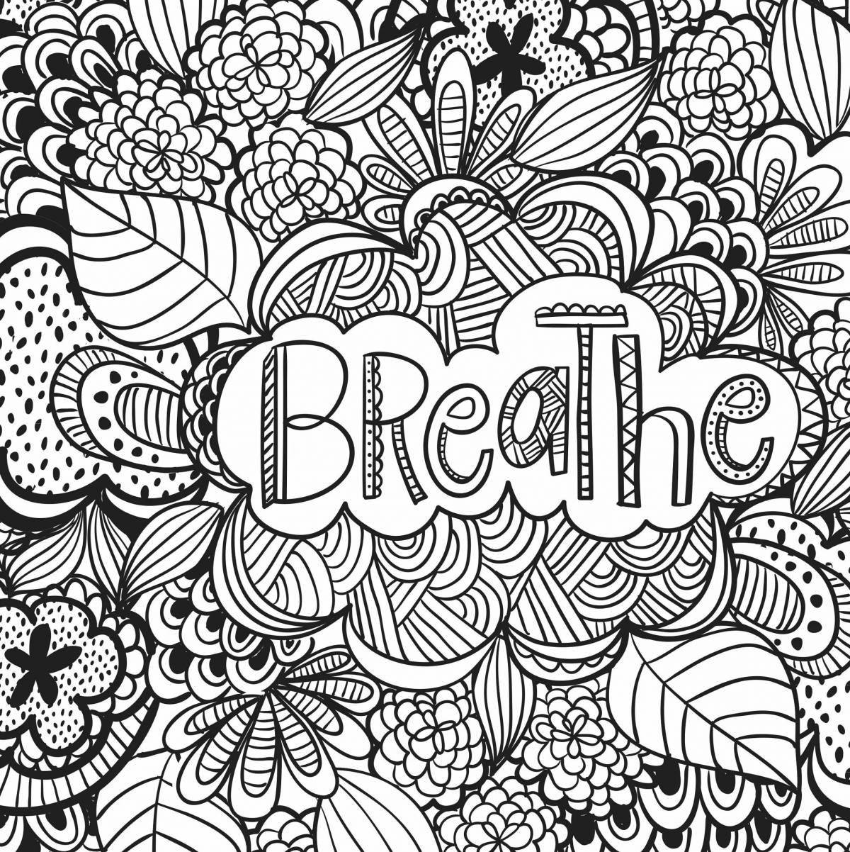 Serene anti-stress coloring book