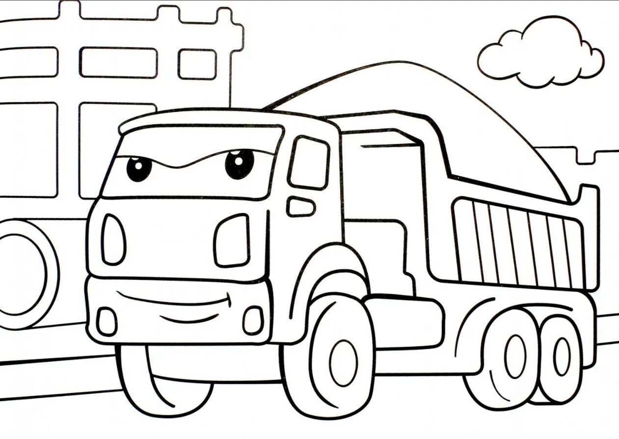 Creative 4 year old coloring car