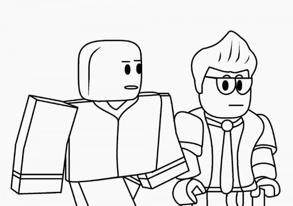 Roblox colorful characters coloring page