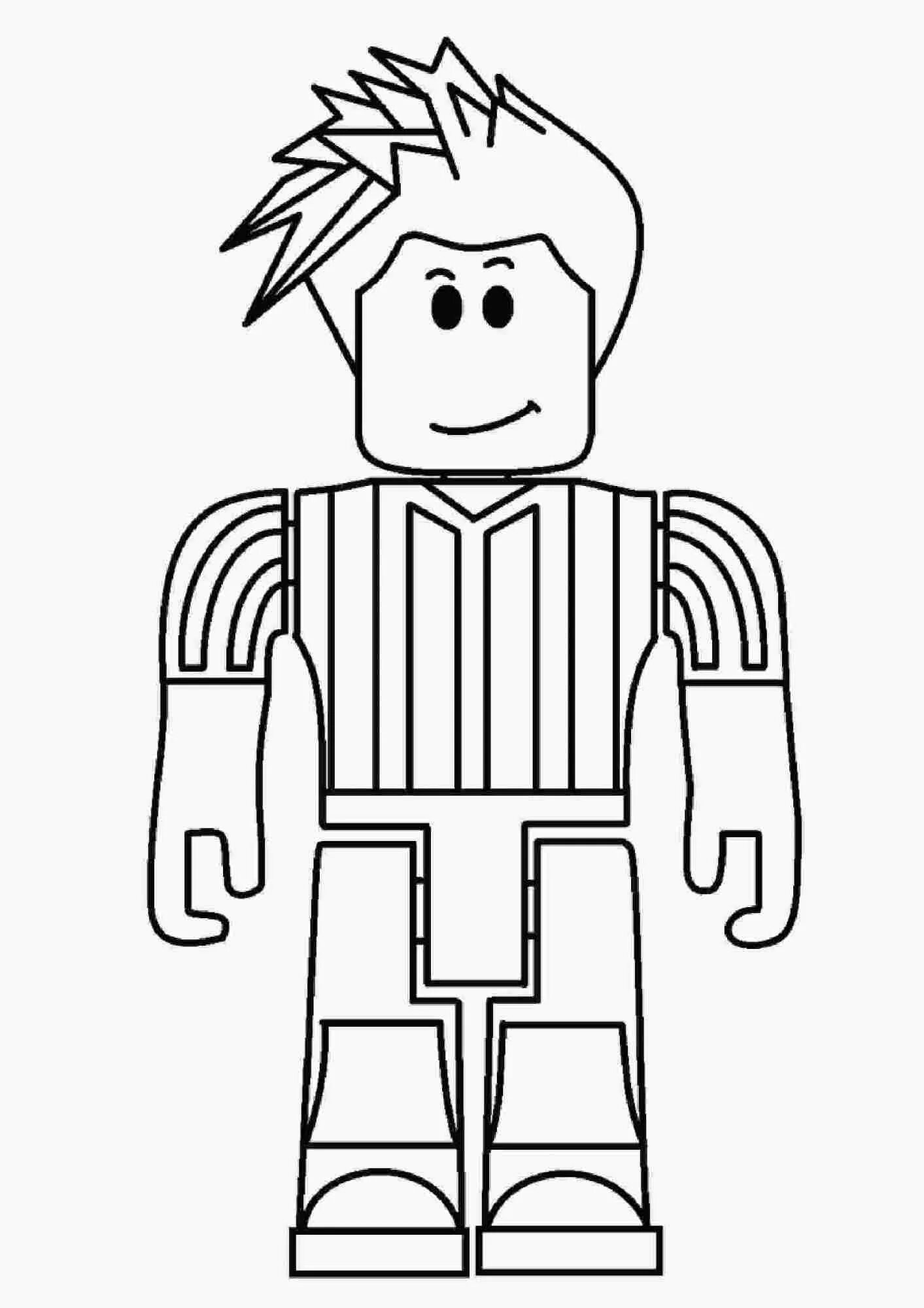 Color-mad roblox characters coloring page