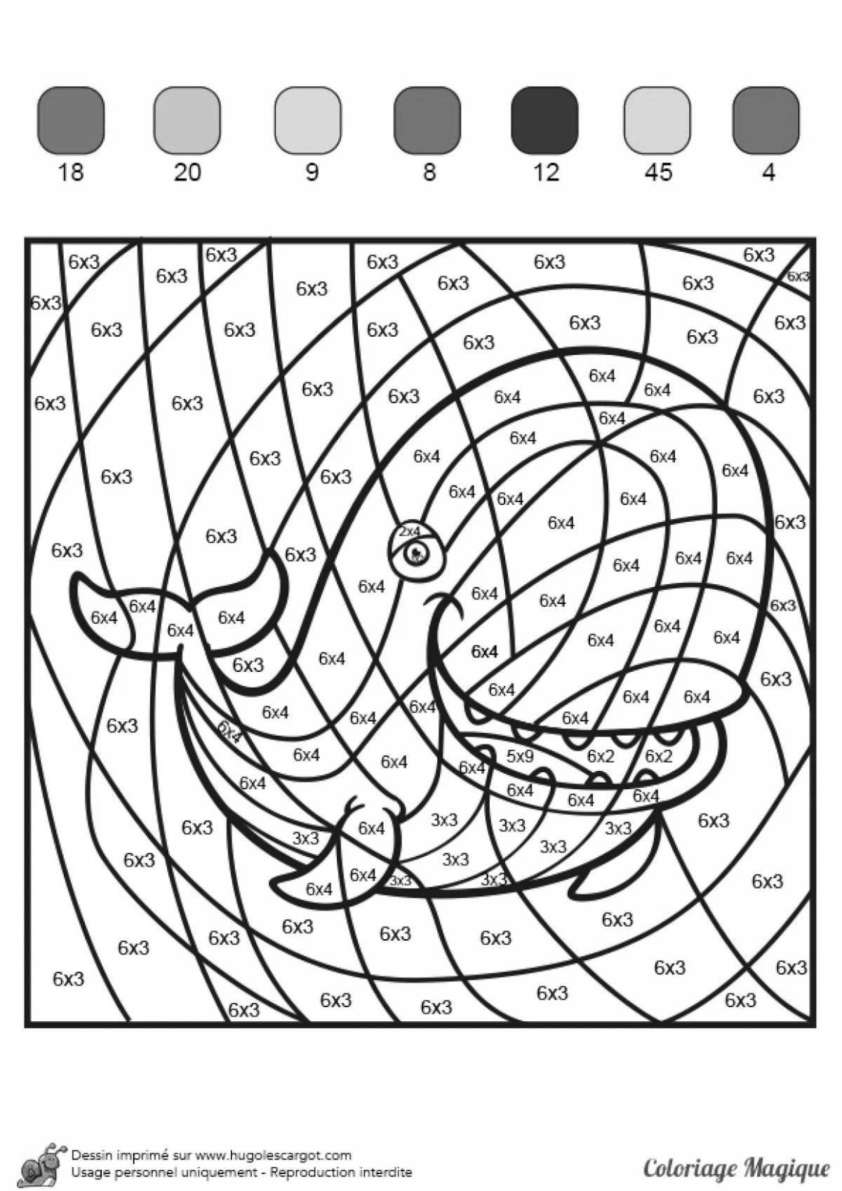 Creative multiplication by coloring numbers