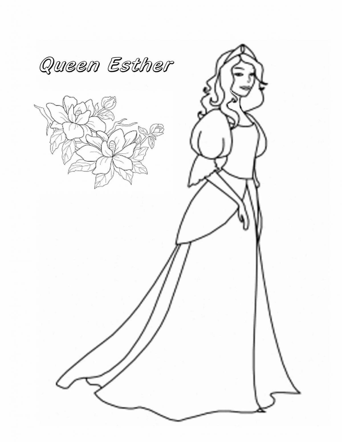 Cool coloring queen for girls