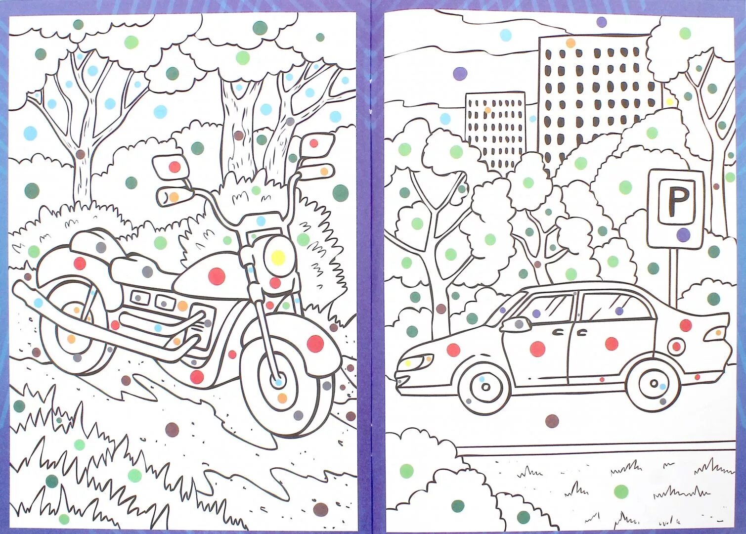 Color-splendid car coloring page