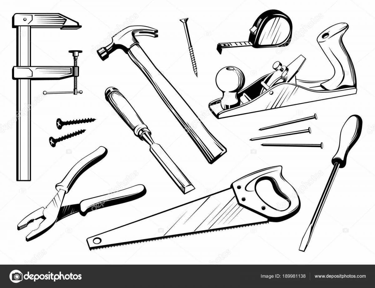 Инструменты столяра рисунок