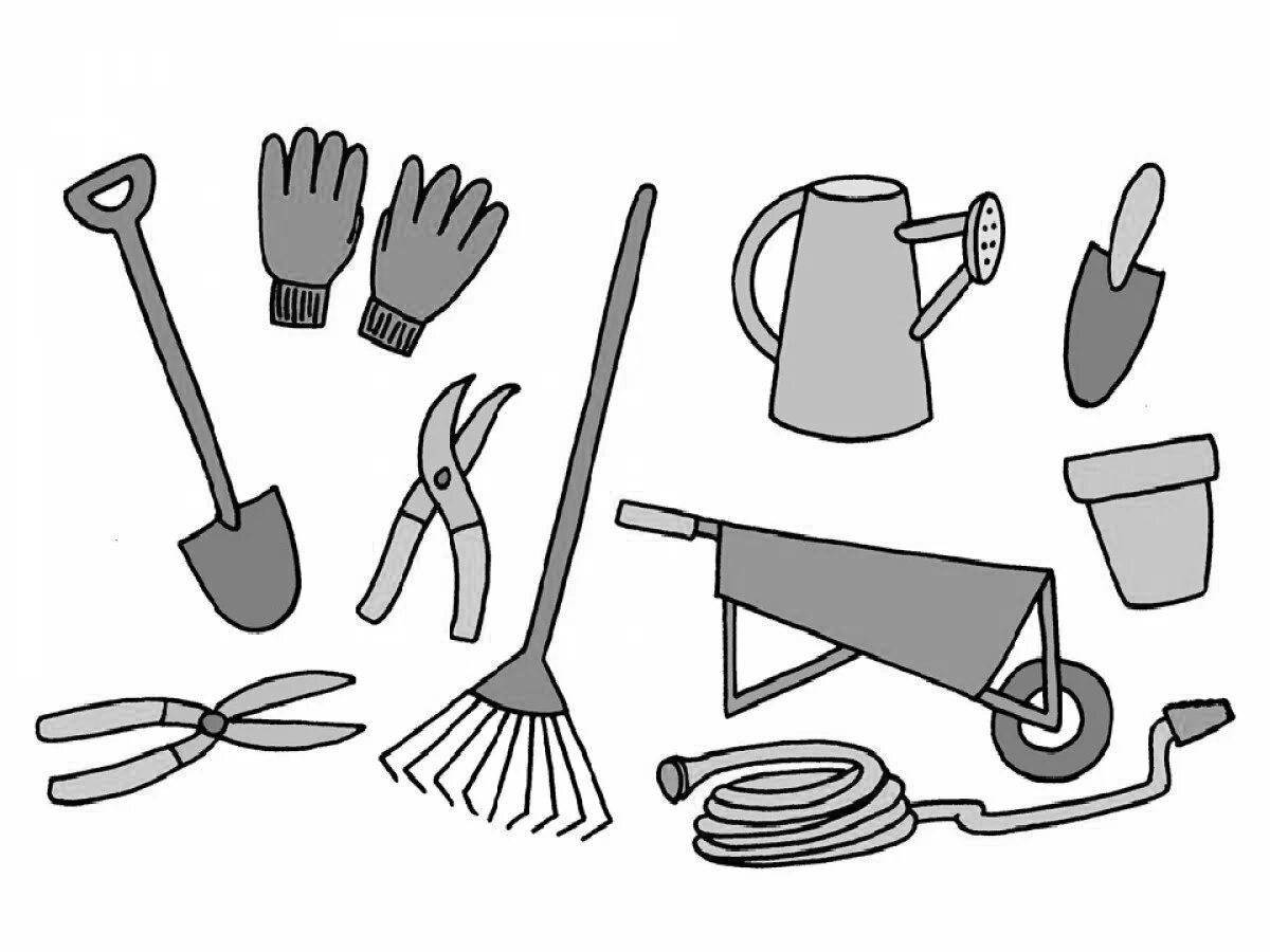 Color-lively tools coloring page