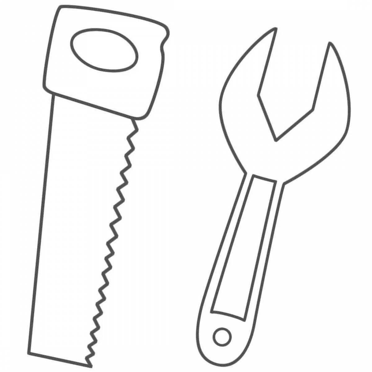 Sparkling Tools coloring page