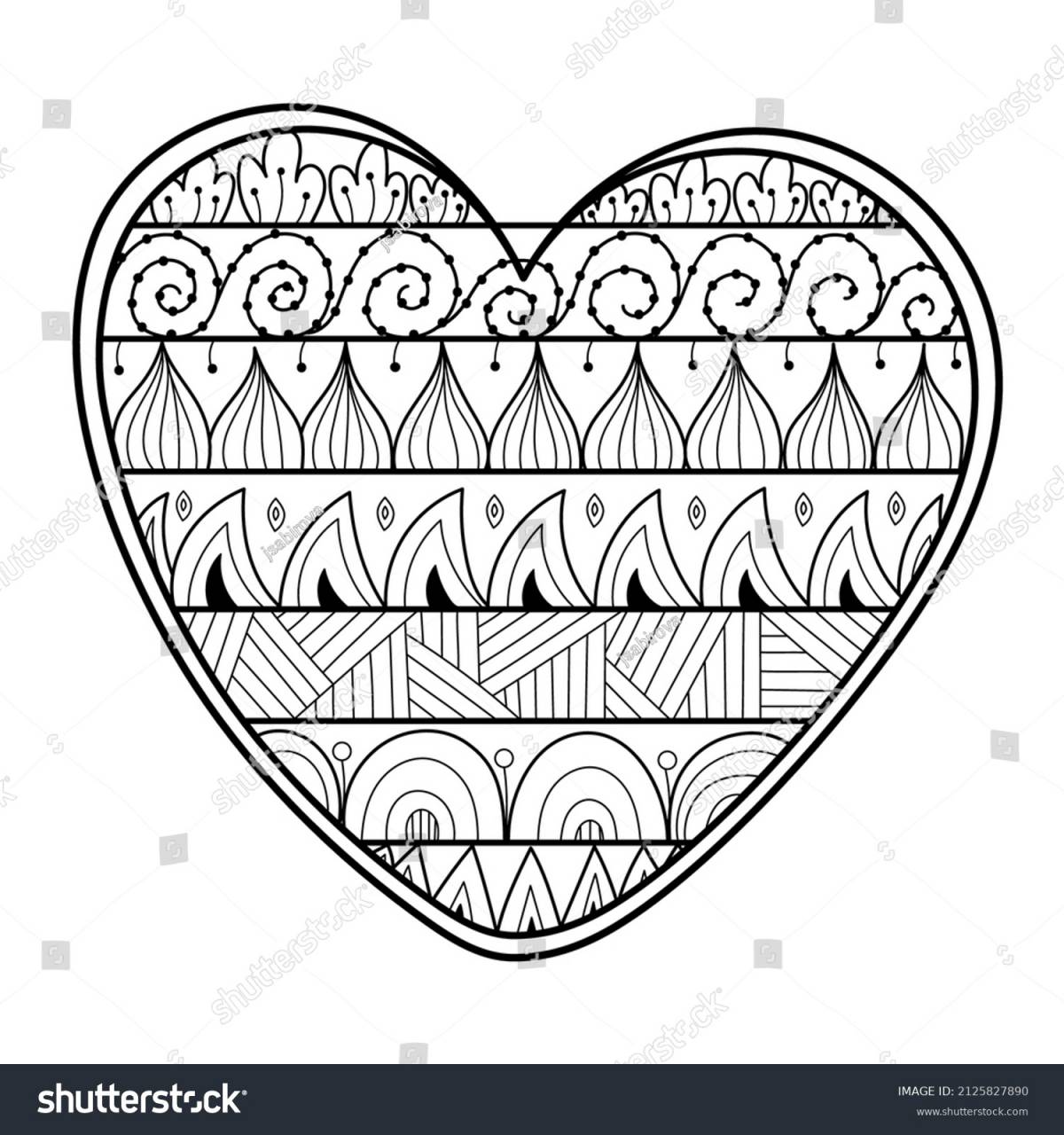 Living heart coloring book