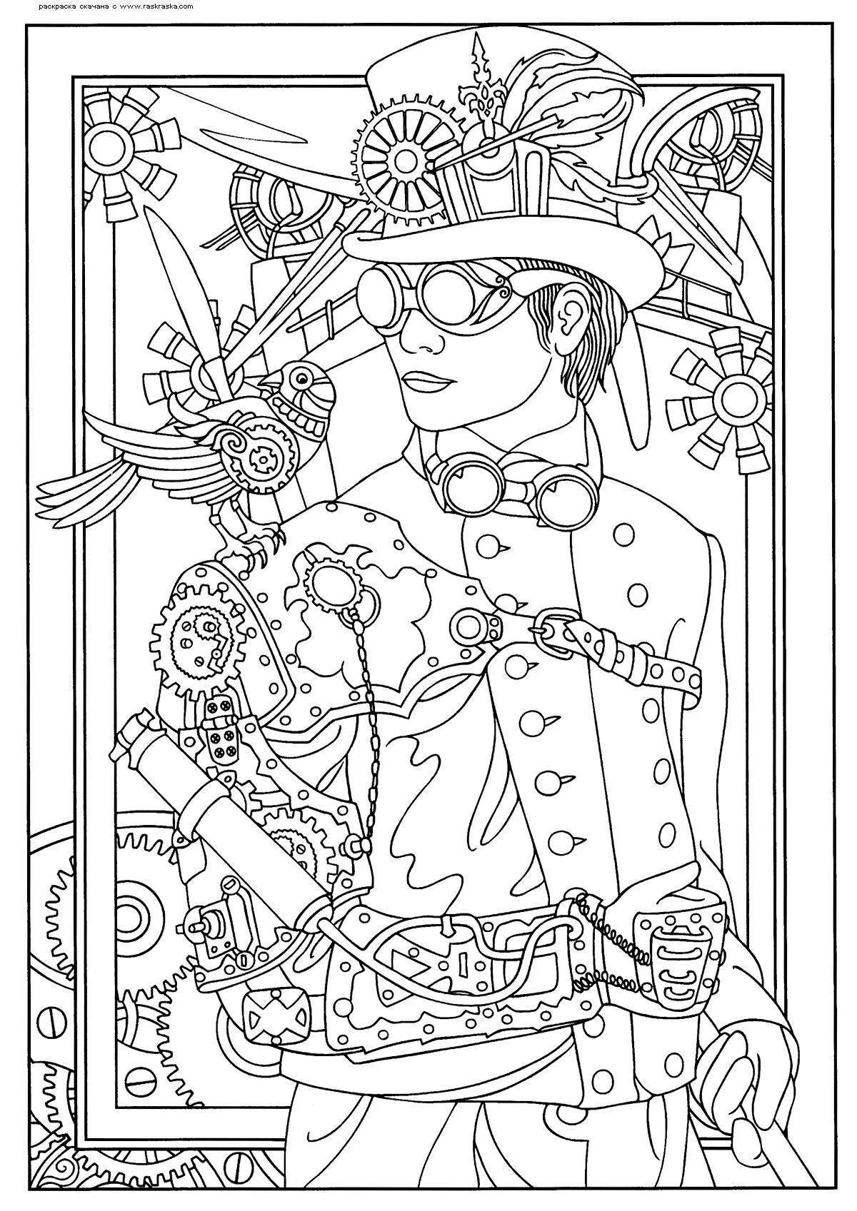 Сложная раскраска для мужчин и взрослых