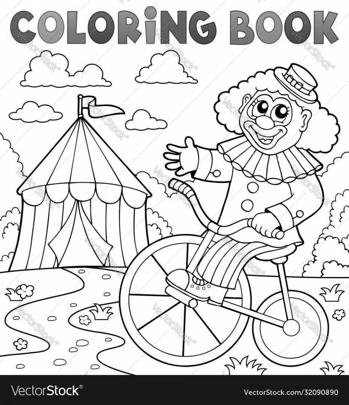 Bright circus coloring book