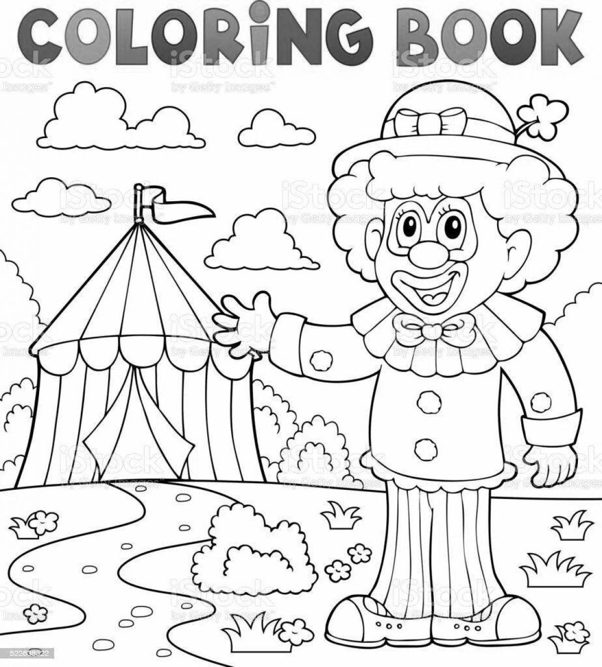 Amazing circus coloring book