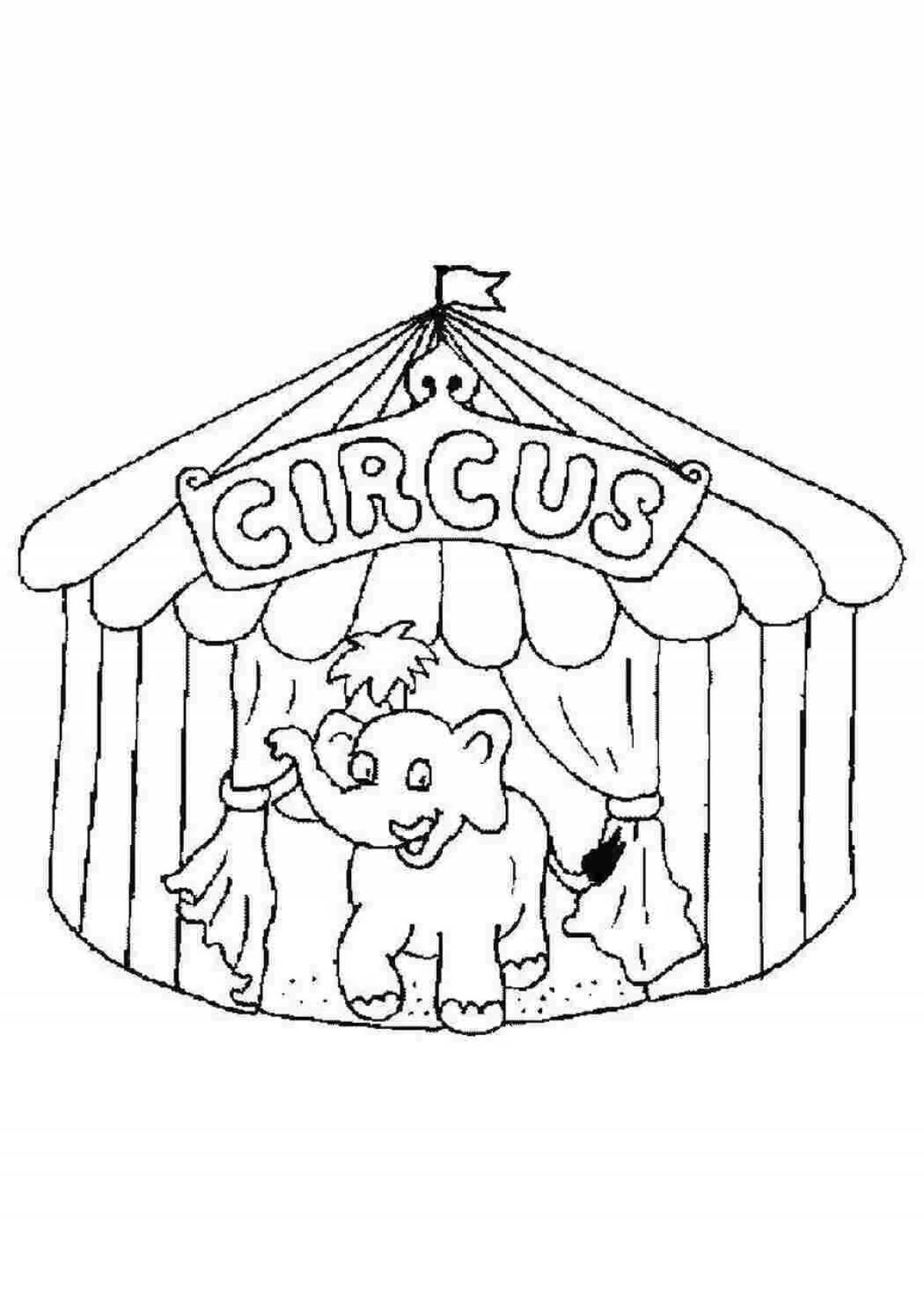 Rampant circus coloring page