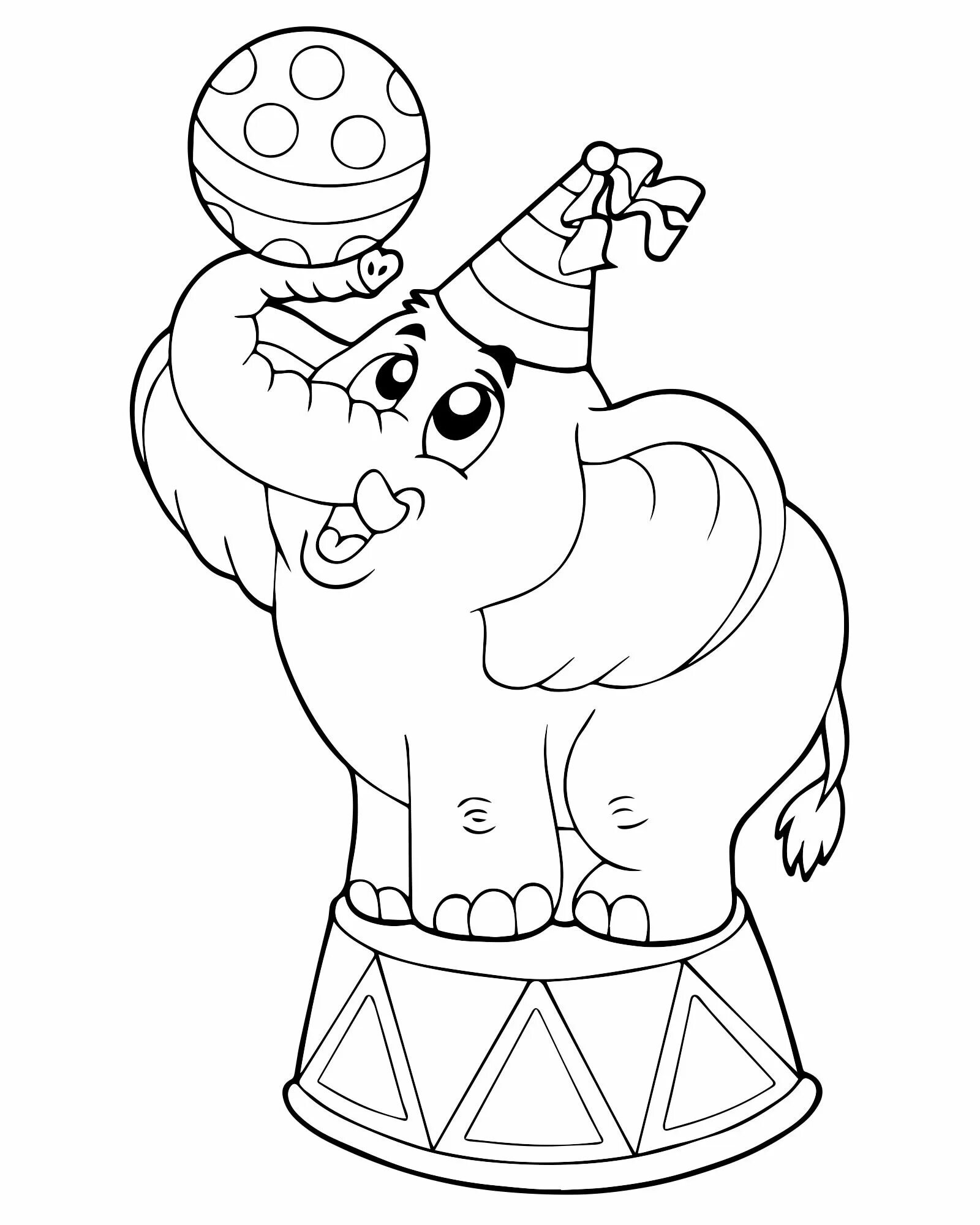 Coloring page noisy circus