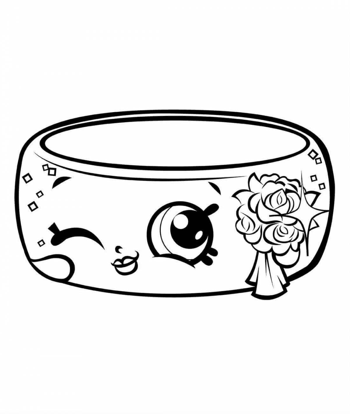Coloring book happy bowl for kids