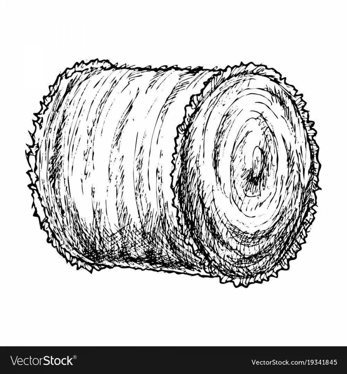 Photo Merry hay coloring page for little ones
