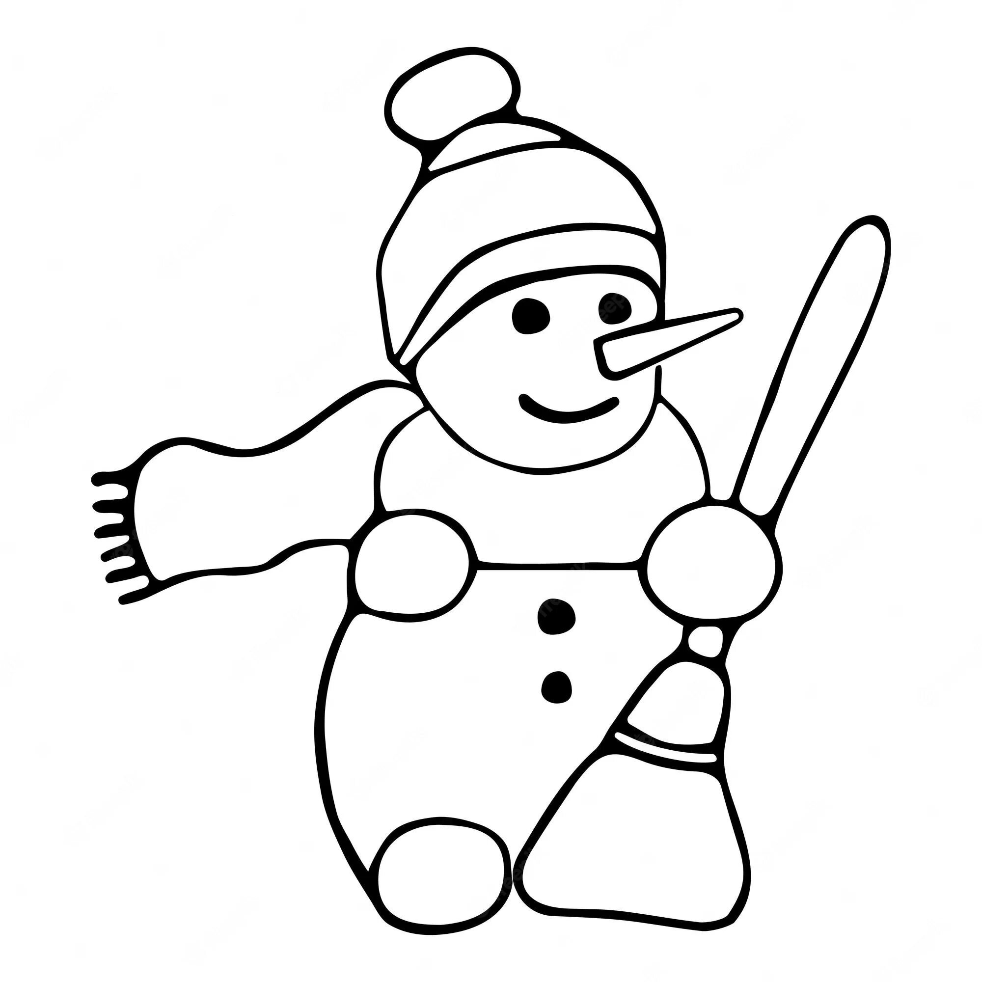 Снеговик на коньках #4