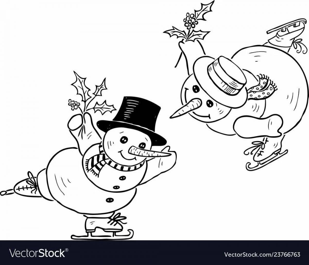 Снеговик на коньках #6
