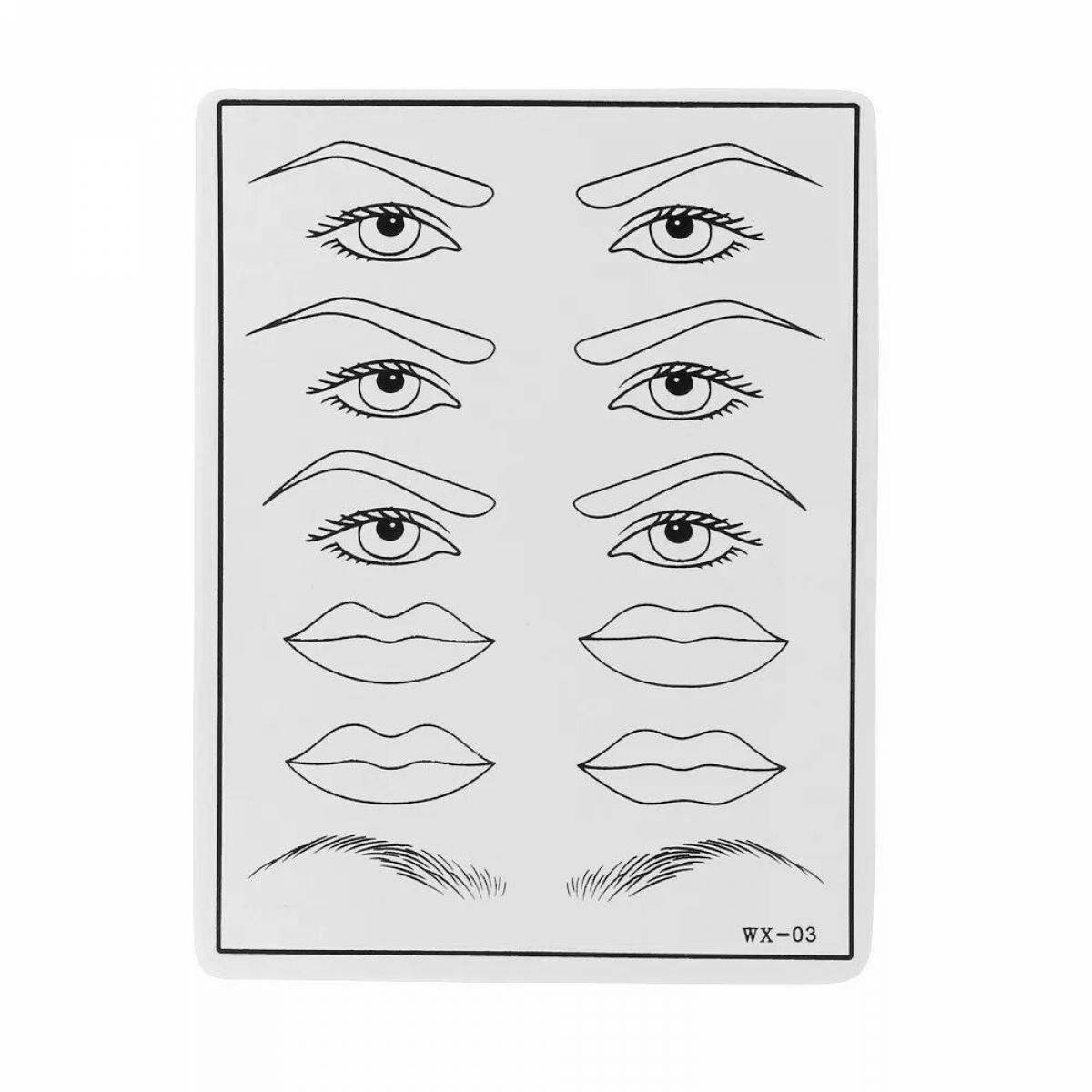 Гламурная раскраска глаза для макияжа