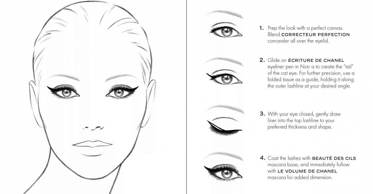 Gorgeous makeup eye coloring pages