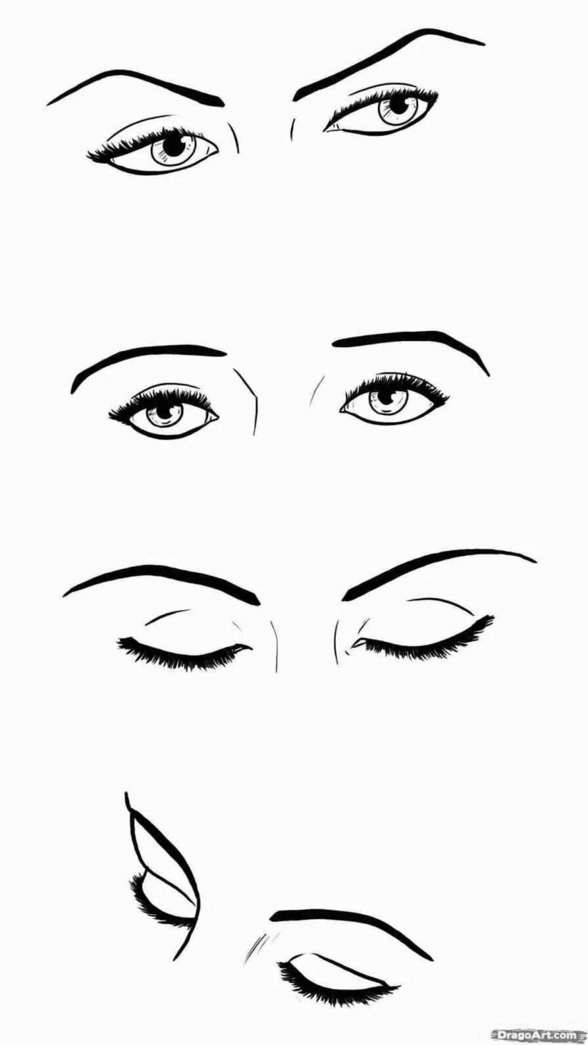 Сногсшибательная раскраска глаза для макияжа