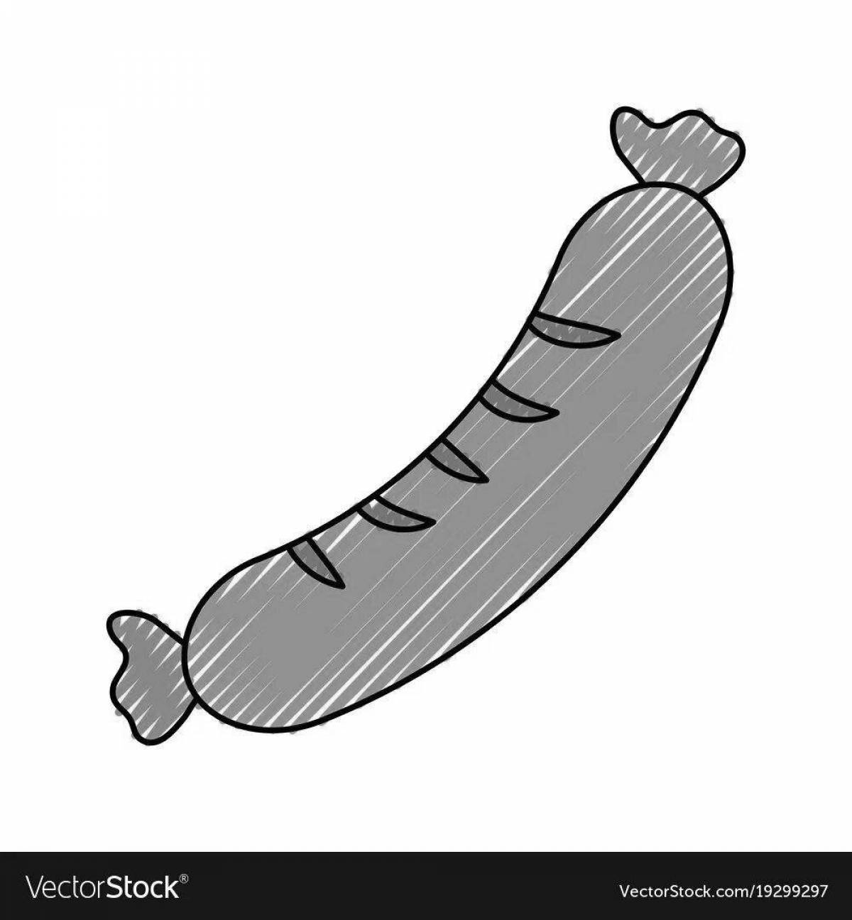 A fun sausage coloring book for kids