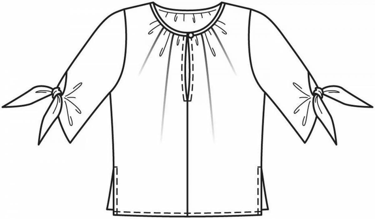 Раскраска Раскраска смелая русская народная рубашка