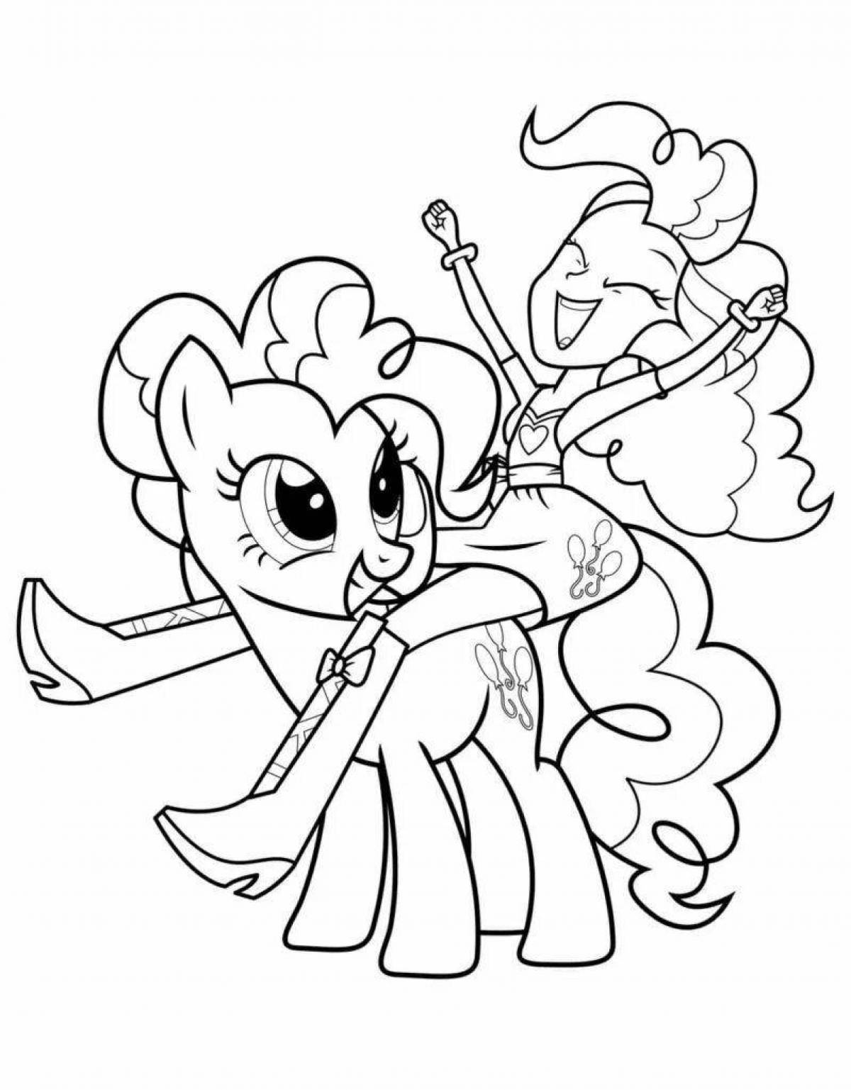 Coloring page happy pinkie pie