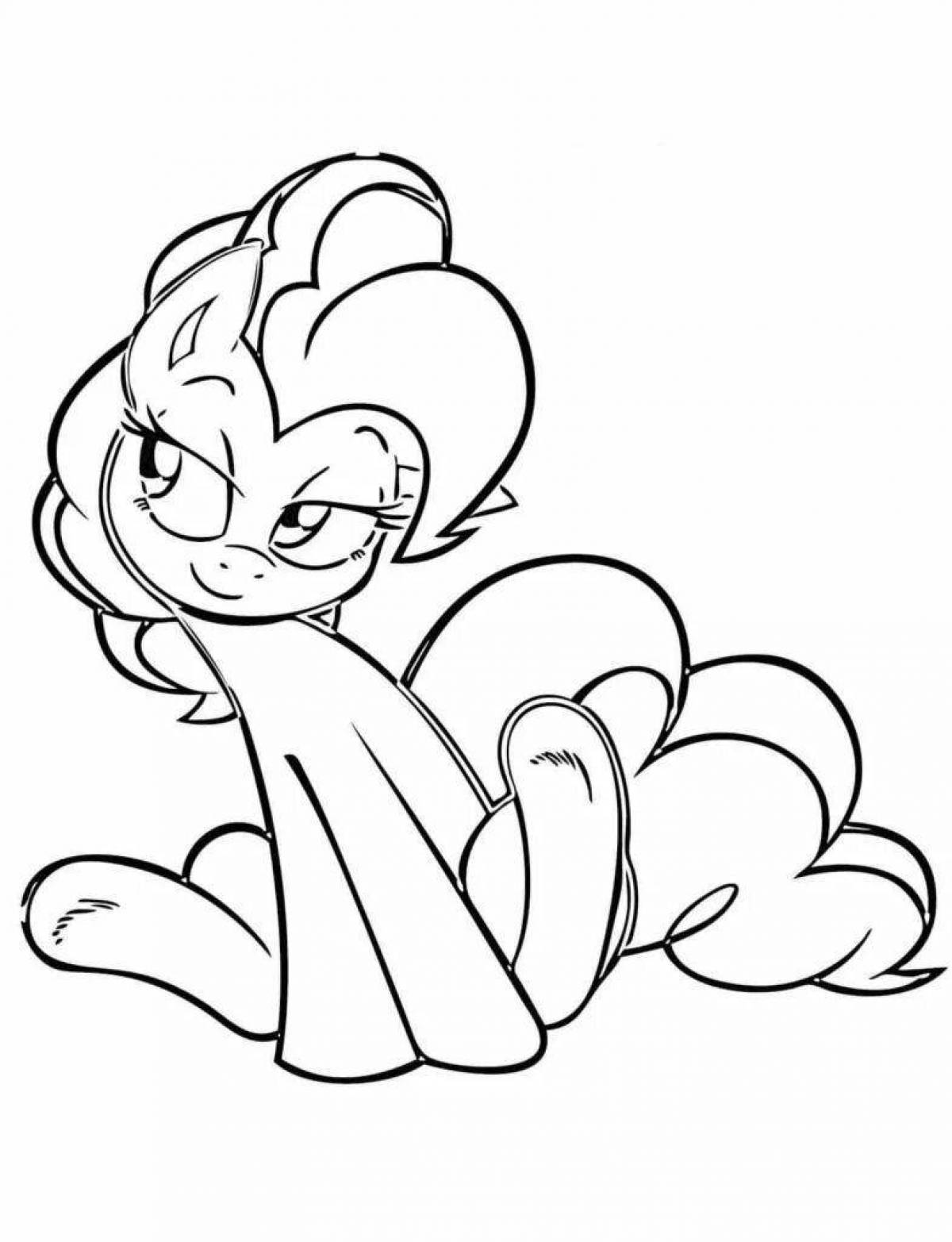 Coloring page excited pinkie pie