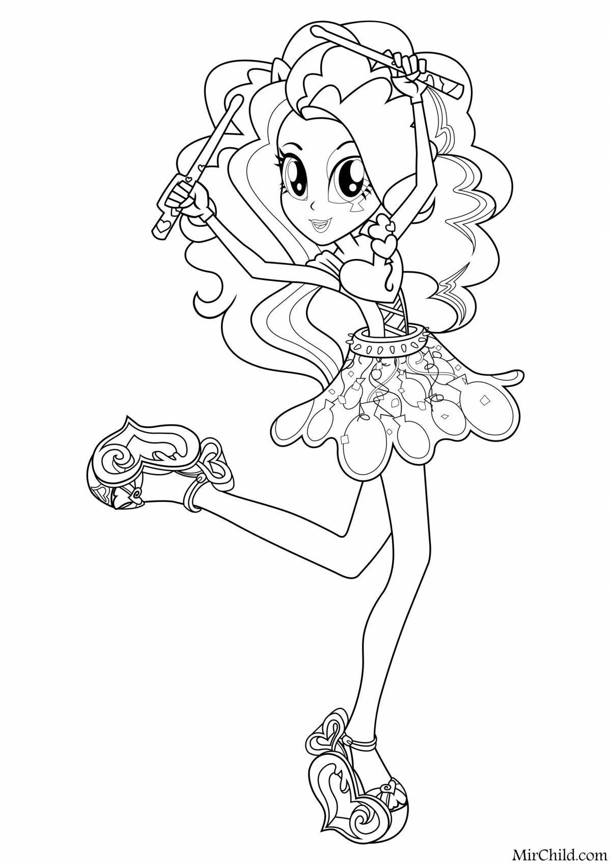Happy pinkie pie coloring page