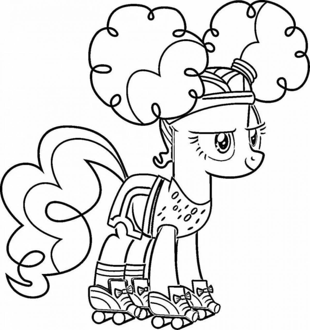 Rampant Pinkie Pie coloring page